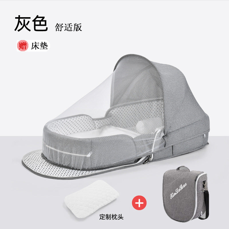 Crib portable removable bed-in-bed multifunctional foldable baby bed newborn bb crib with mosquito net