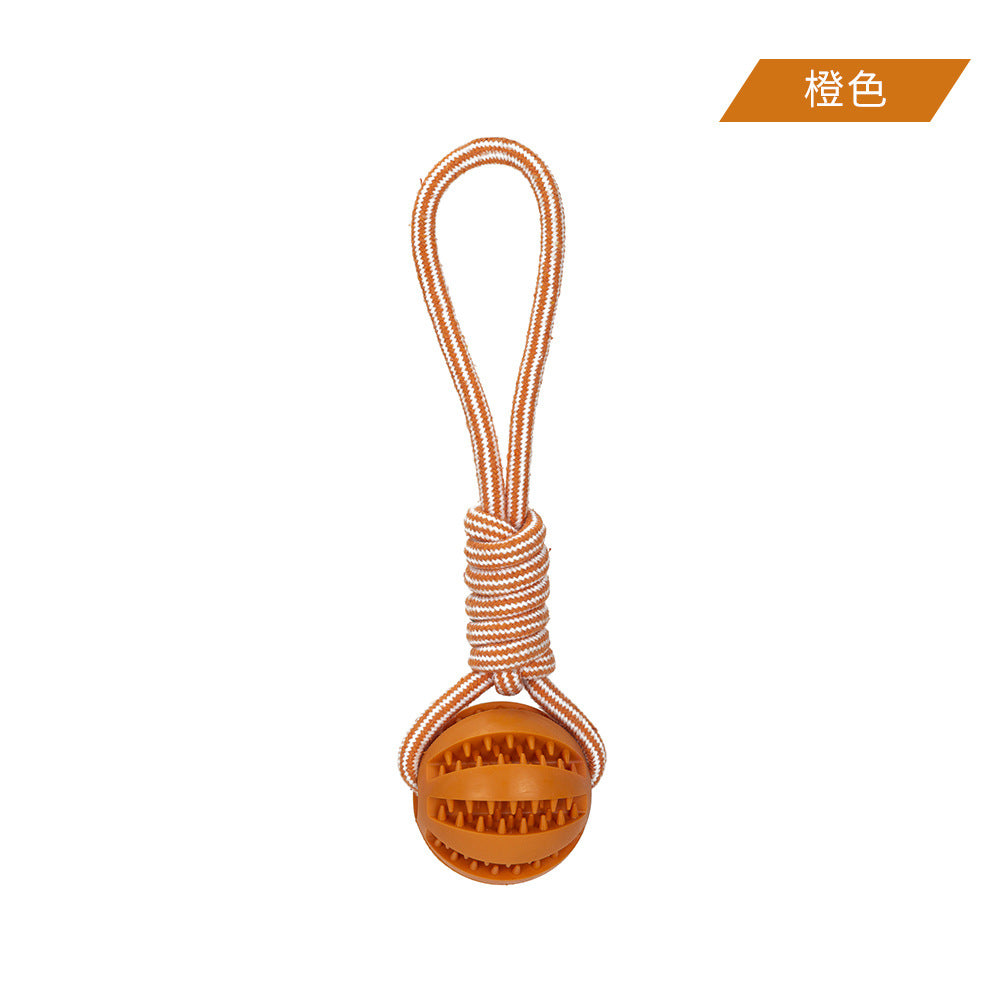 Wholesale drawstring dog toy missing food ball pet supplies spot grinding teeth cleaning teeth resistant to chewing interactive toys