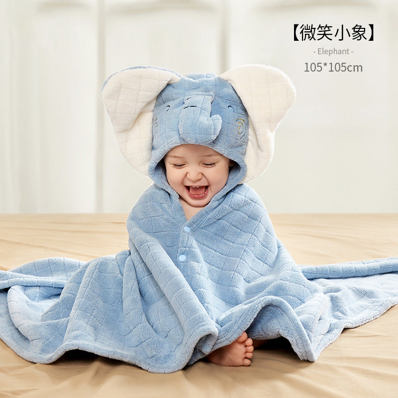 Baby bath towels, children's bathrobes, newborn baby towels, blankets, blankets, super soft absorbent, hooded quilts