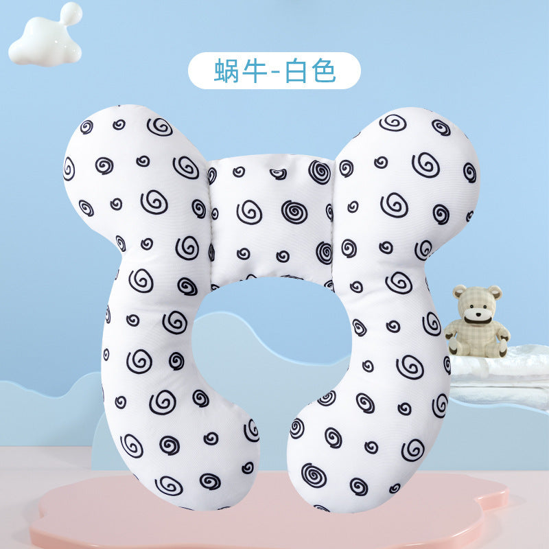 New style cartoon children's pattern children's U-shaped pillow travel stroller neck protection baby head shaping pillow spot