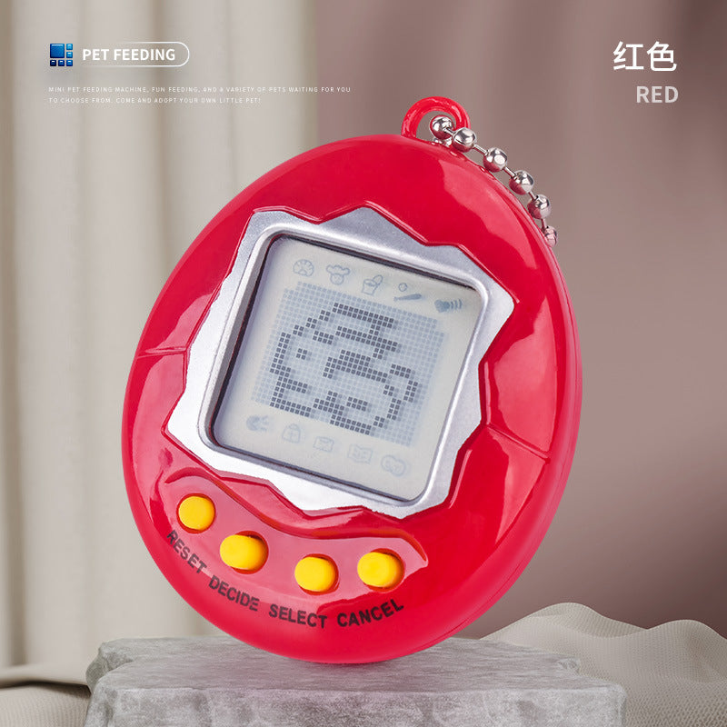 Children's nostalgic feeding elf pet electronic game console mini creative pet machine keychain pendant male toy