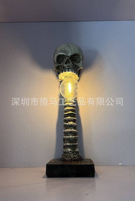 Skeleton Lamp Creative Skull Table Lamp Halloween Horror Props Cross-border New Spot