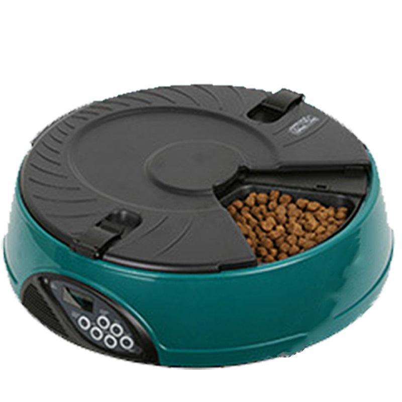 Six-meal automatic feeder with fixed time and quantity Amazon home smart feeding machine pet cat and dog food bowl and food box