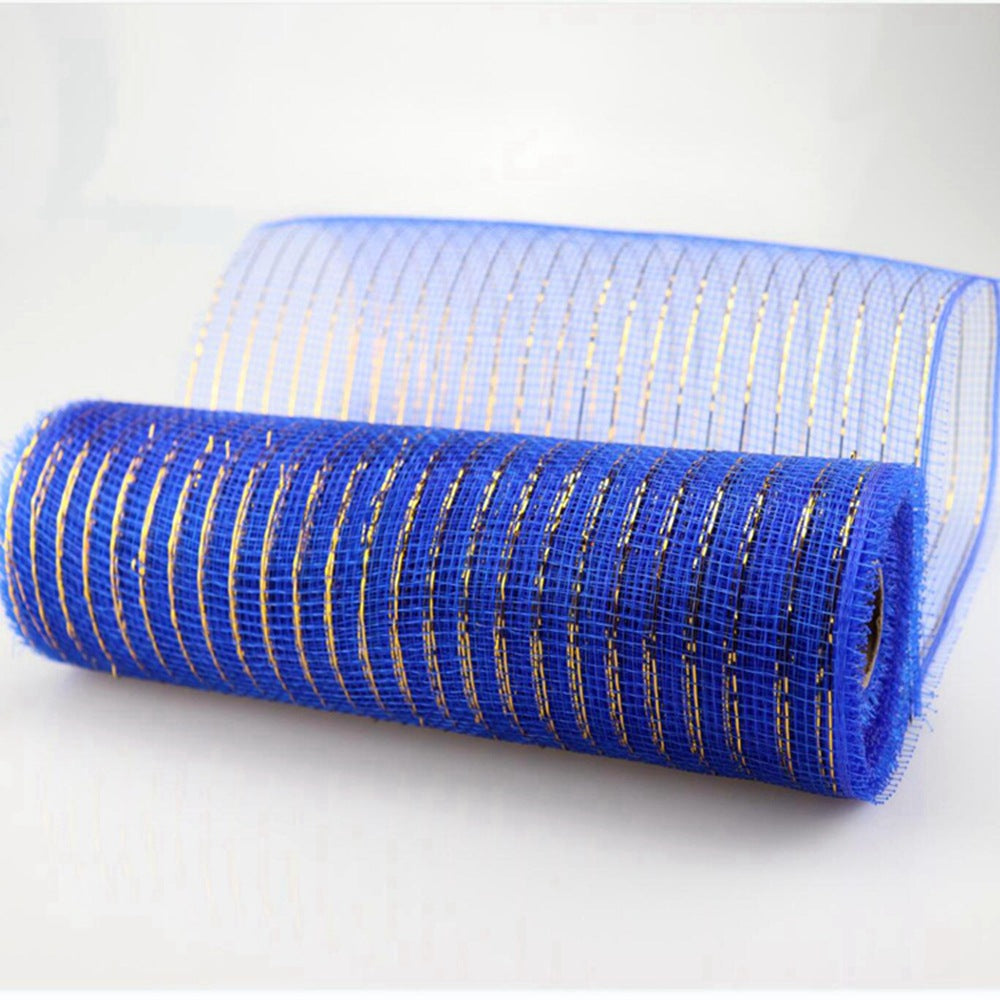 Flower packaging network Amazon Christmas ribbons mesh plastic multiple gold wire mesh Halloween Easter