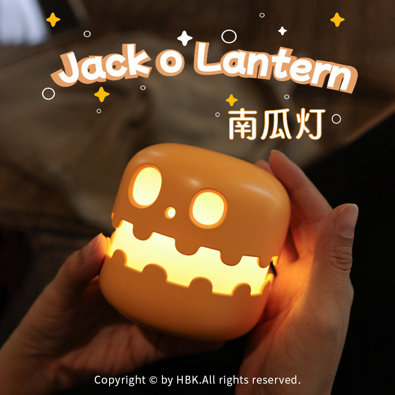 Factory direct sale ghost Halloween pumpkin lantern party decoration rechargeable atmosphere funny gift night light