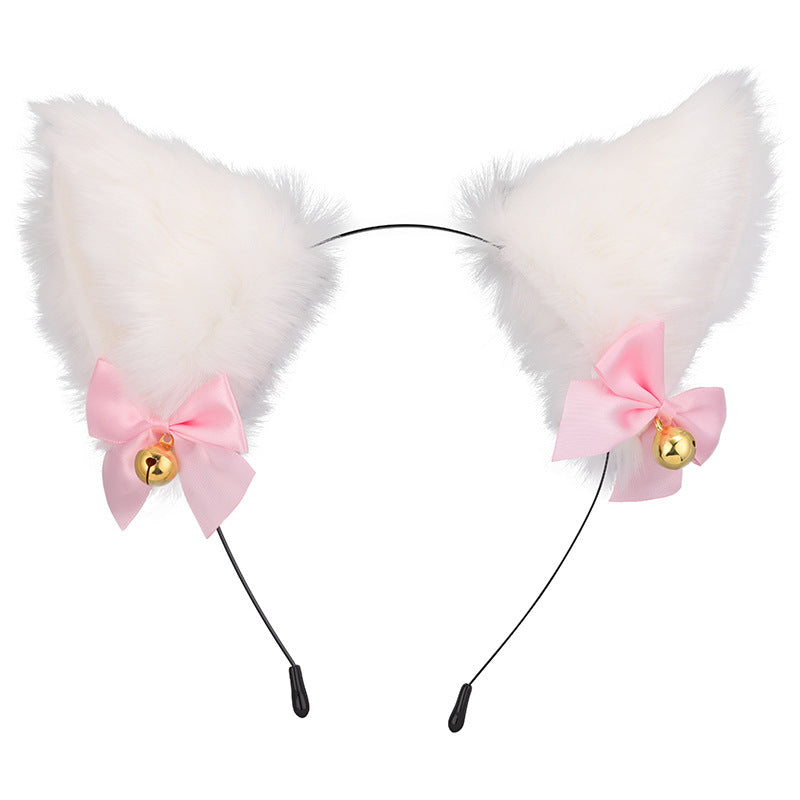 Amazon cross-border cat ear bell headband Cos cat girl hair accessories Christmas Halloween headdress accessories