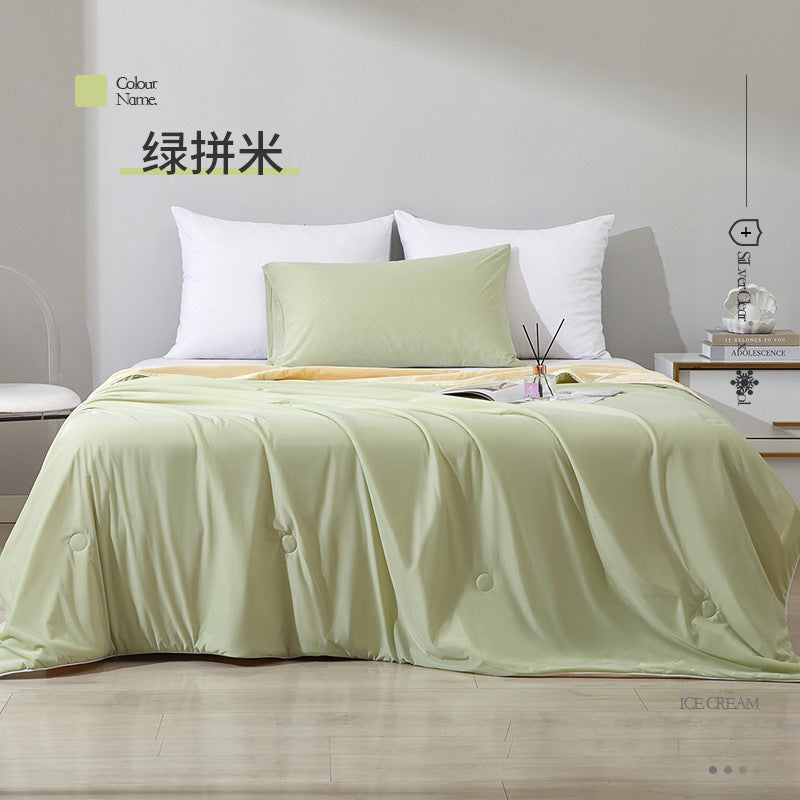 Summer A-class mother and baby grade cool silk summer cool quilt air conditioning quilt core solid color thin quilt gift ice silk summer quilt wholesale