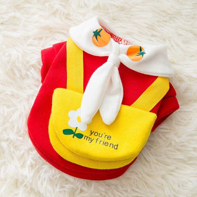 Autumn and winter dog clothes cartoon bear shoulder bag sweatshirt Teddy bear panda universal thin pet clothing