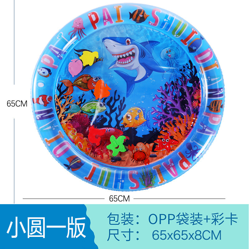 Cross-border baby inflatable pat water mat marine life swimming ring crawling mat seat cushion children pat water mat wholesale