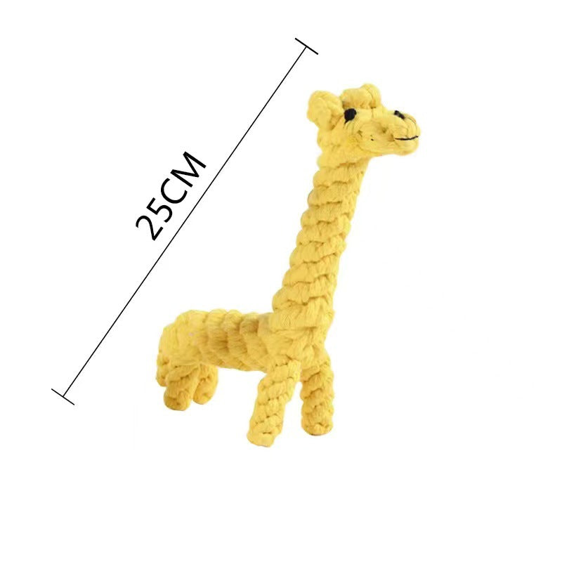 Pet Toy Dog Knot Toy Animal Shape Teeth Gnawing Rope Pomeranian Interactive Pull Tug of War Dog Toy