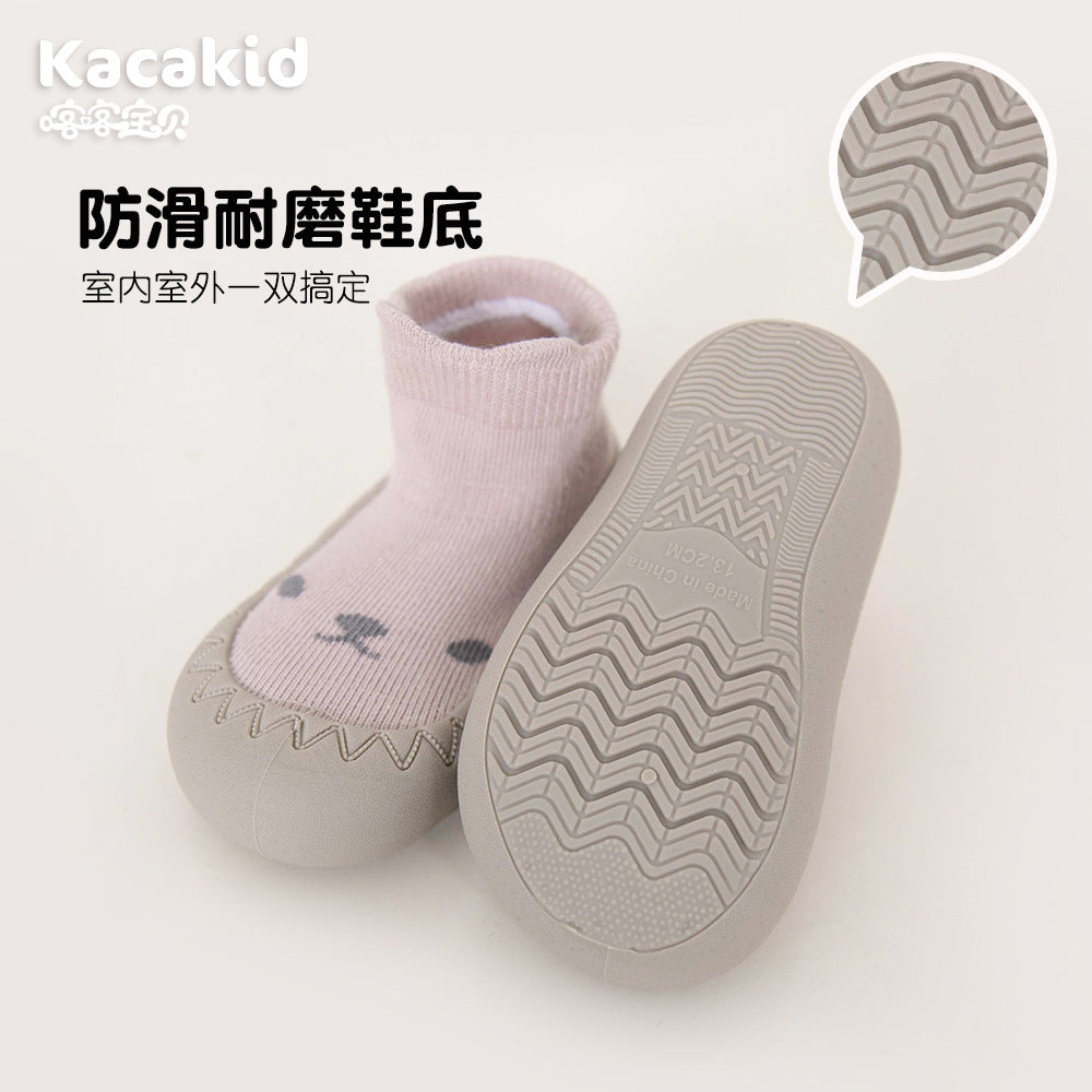 Non-slip children's soft-soled shoes baby indoor shoes outdoor rubber-soled children's shoes infant toddler shoes boat socks children's socks
