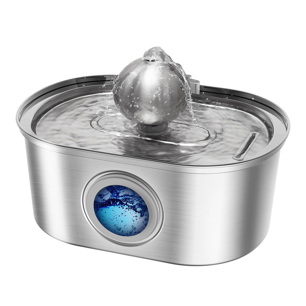 Source factory stainless steel pet smart water dispenser automatic circulation water 3.2L large capacity cat and dog water feeder