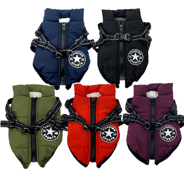 Amazon New Waterproof Puppy Bichon Frize Solid Color Pet Dog Clothes Cotton Coat Small Dog Clothing Wholesale