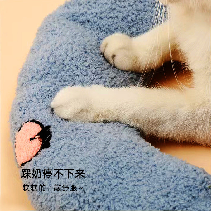 Cat Special Toy Pillow Soft and Comfortable Sleeping Cushion Dog Pet Headrest Thickened Cotton Anti-Bite