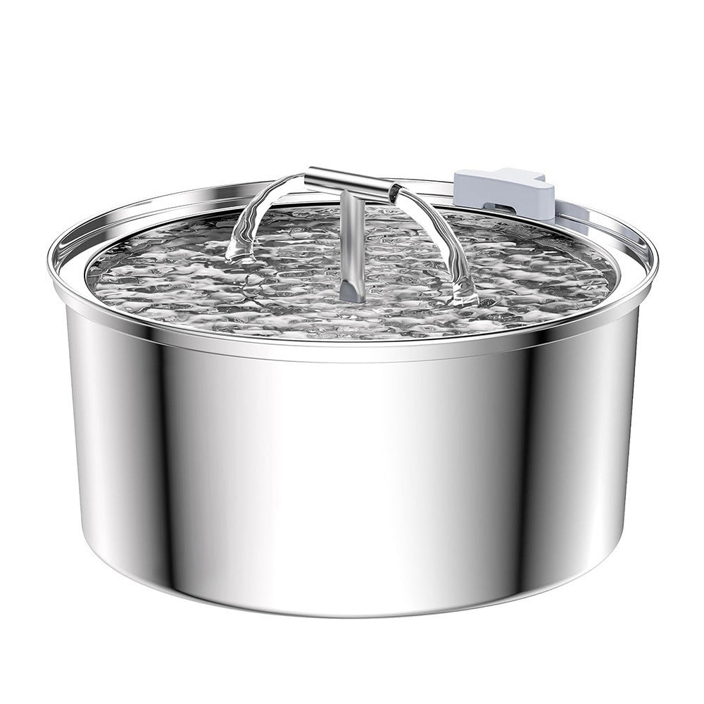 Source factory stainless steel pet smart water dispenser automatic circulation water 3.2L large capacity cat and dog water feeder