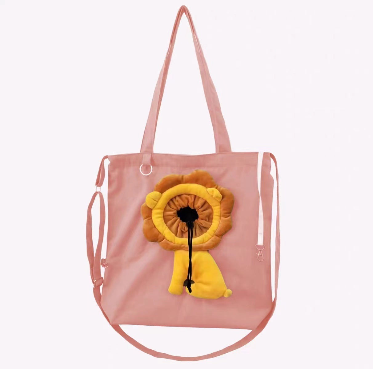 Pet go out backpack small lion cat pet bag canvas single shoulder strap zipper retractable kitten available
