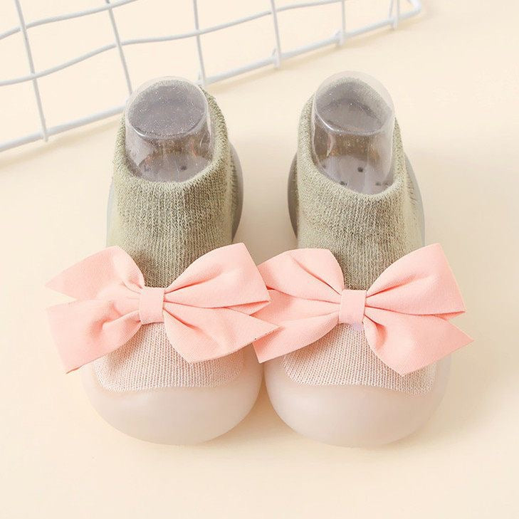 2024 new spring and summer bowknot baby cute girl princess style baby socks shoes baby toddler shoes
