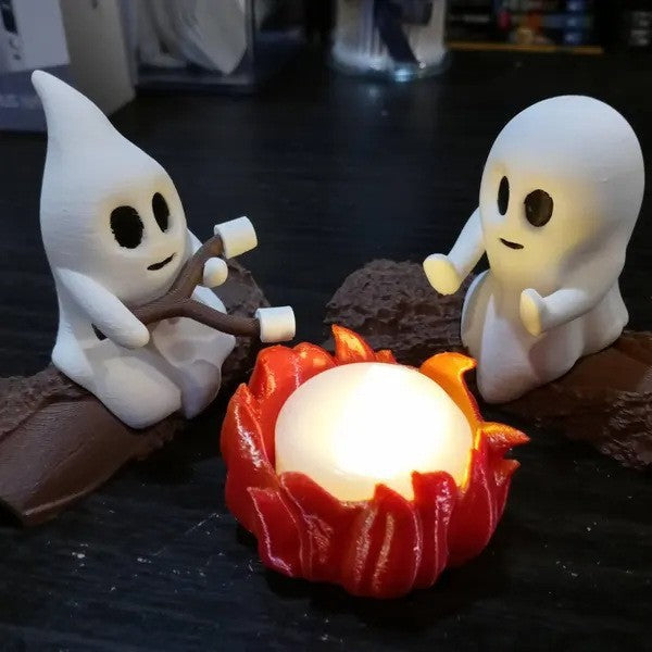 Cross-border new ghost bonfire party night light resin craft Halloween festival atmosphere decoration ornaments
