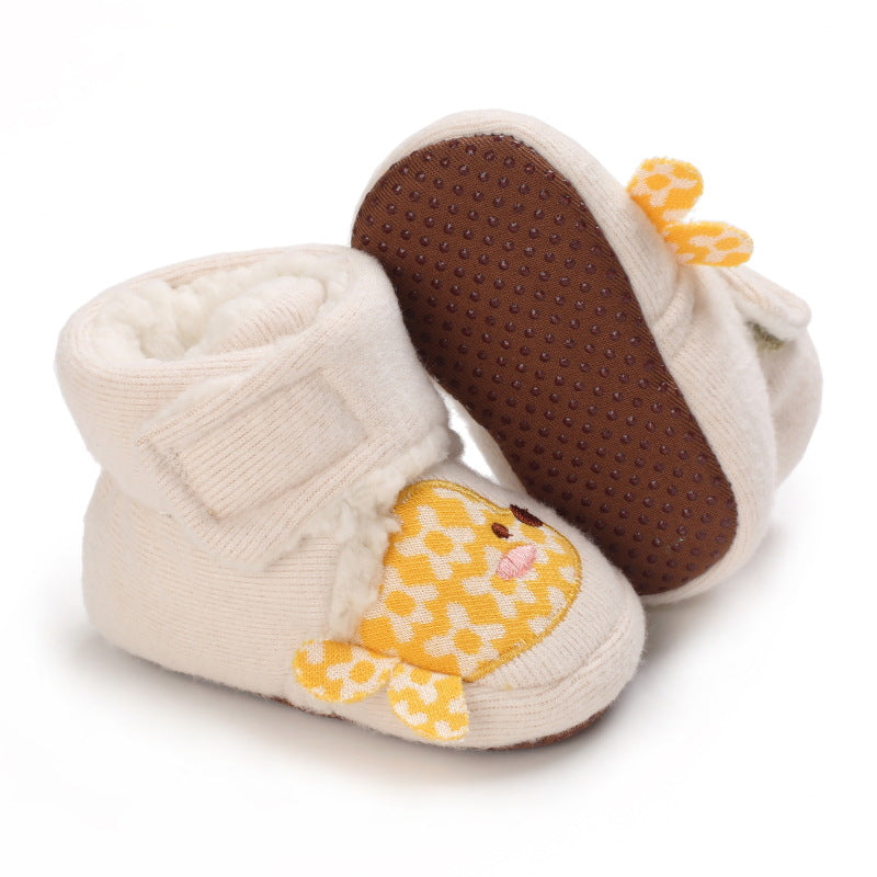 Winter baby cotton shoes 0-1 years old soft sole boy and girl baby snow boots