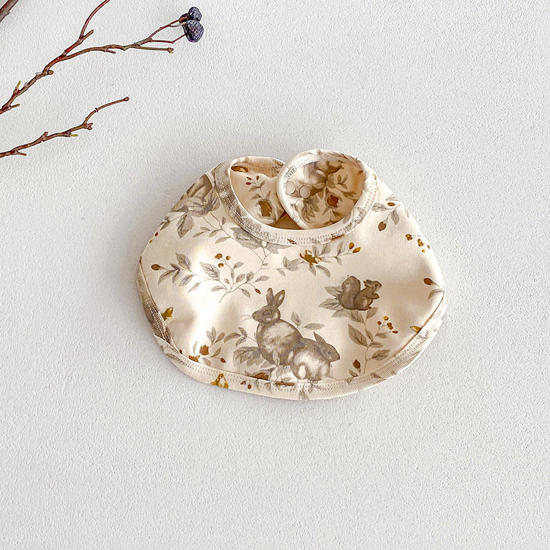 Spring and Autumn Baby Bibs Double-layer Cotton Bibs Baby Bibs Scarf Children's Cute Bibs Four Seasons