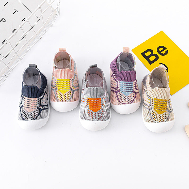 Baby toddler shoes non-slip soft bottom baby shoes breathable mesh socks shoes one pedal boys and girls shoes spring and summer 1 year old