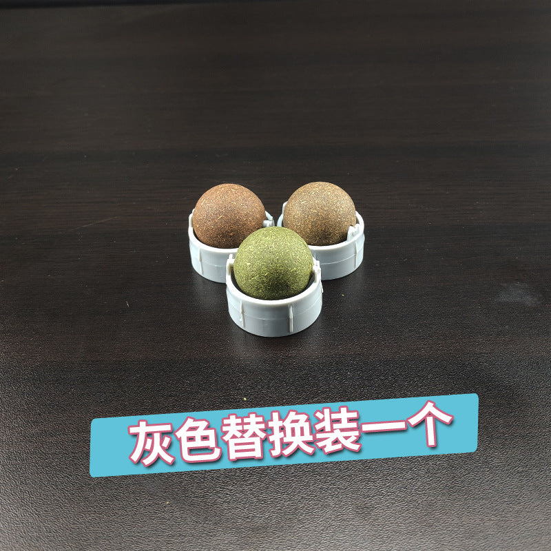 Pet cat toy mint ball cat toy molar stick catnip ball wood Tianjiao catnip toy