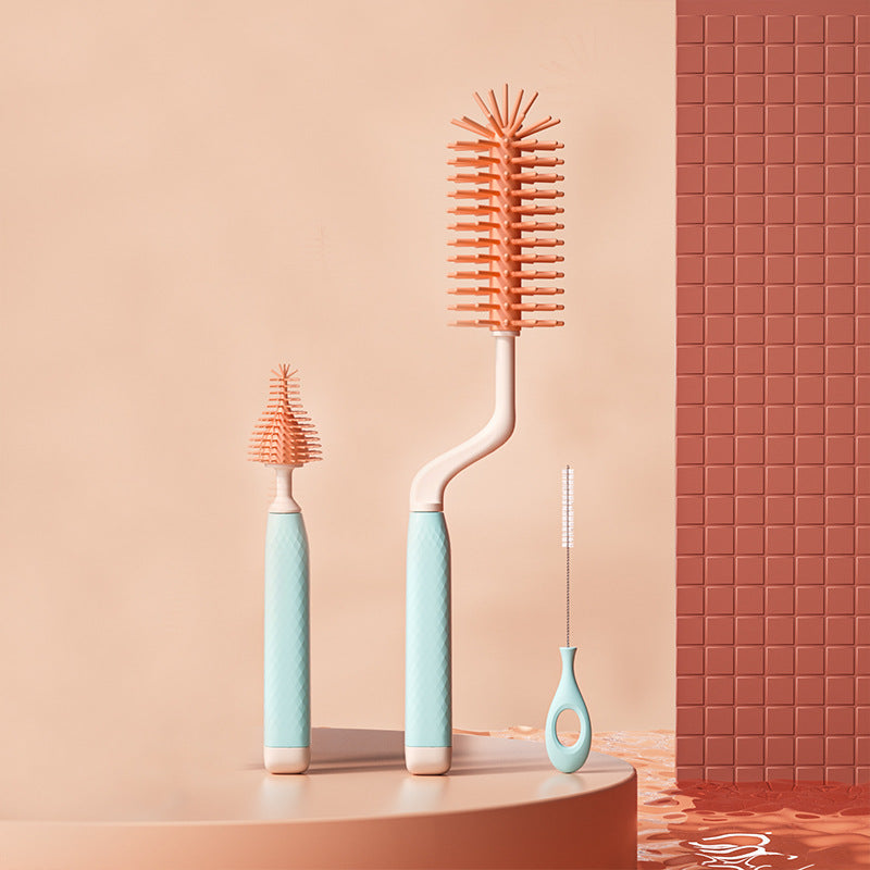 Beierkang Electric Baby Bottle Brush Waterproof 360 Degree Rotating Long Handle Silicone Straw Nipple Cleaning Brush CE ROHS