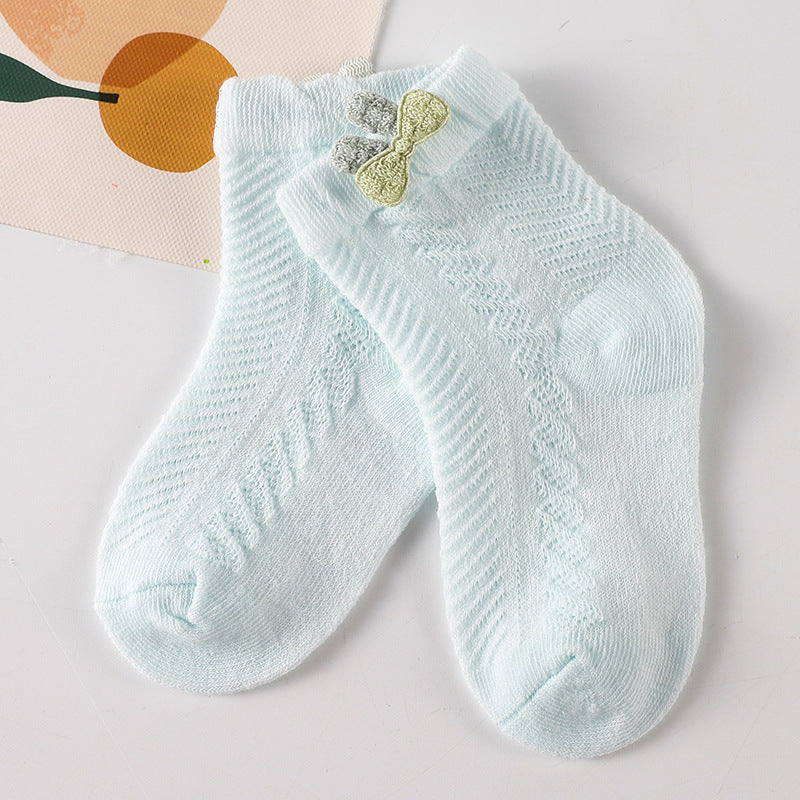 Newborn socks baby summer thin section baby boneless super cute cute middle tube socks 0-6 months wholesale baby