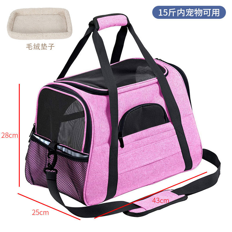 Spot pet bag portable breathable car cat bag hand-held foldable pet box multifunctional dog bag cross-border