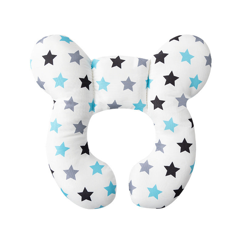 New style cartoon children's pattern children's U-shaped pillow travel stroller neck protection baby head shaping pillow spot