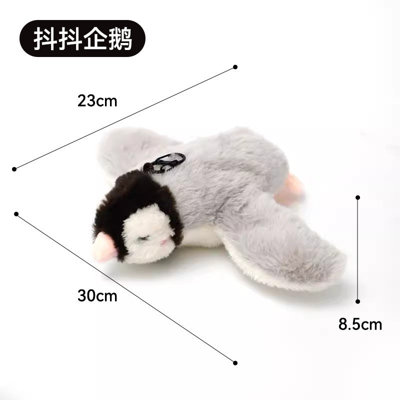 Cartoon chinchilla 360 rotating fishing cat teaser stick self-entertainment replaceable feather long rod cat teaser pet toy
