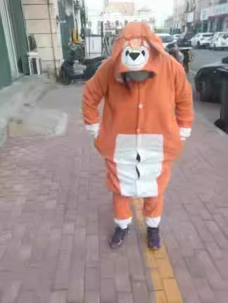 Salamander dragon taming tiger shark lion brown monkey Teletubbies adult cartoon one-piece pajamas Halloween cosp