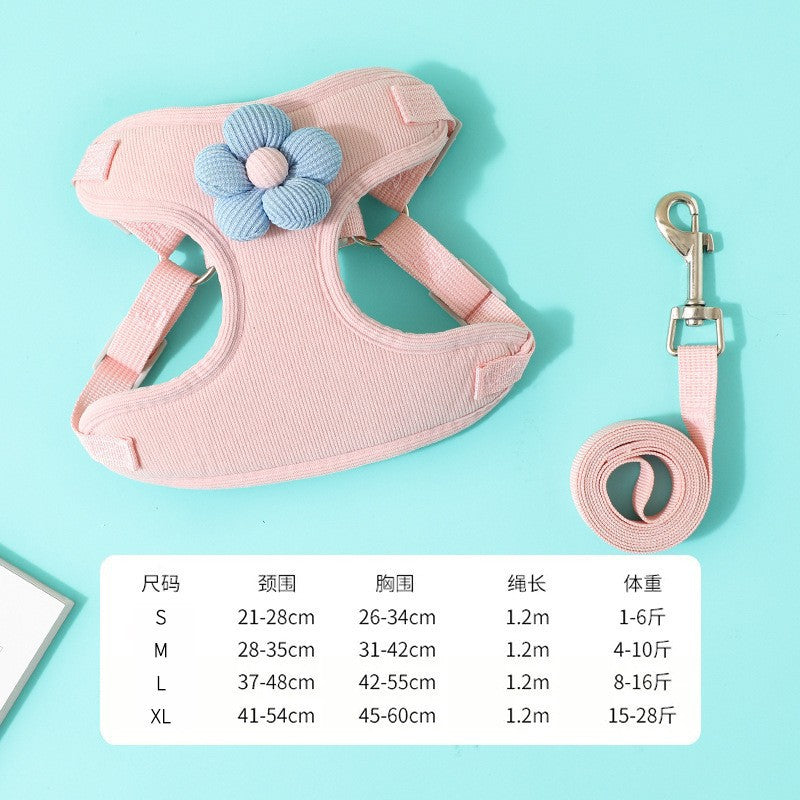 Pet leash, dog harness for outdoor use, pet clothes, dog leash, half-pack cat leash