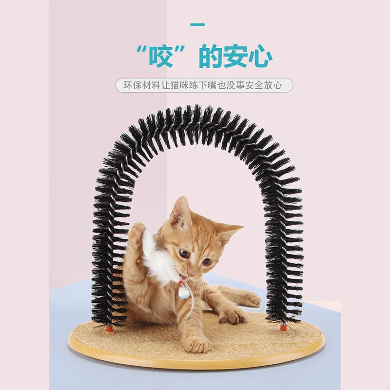 Cat toy arch hair scrubber cat massager cat massager pet bath brush hair scrubber itching scrubber