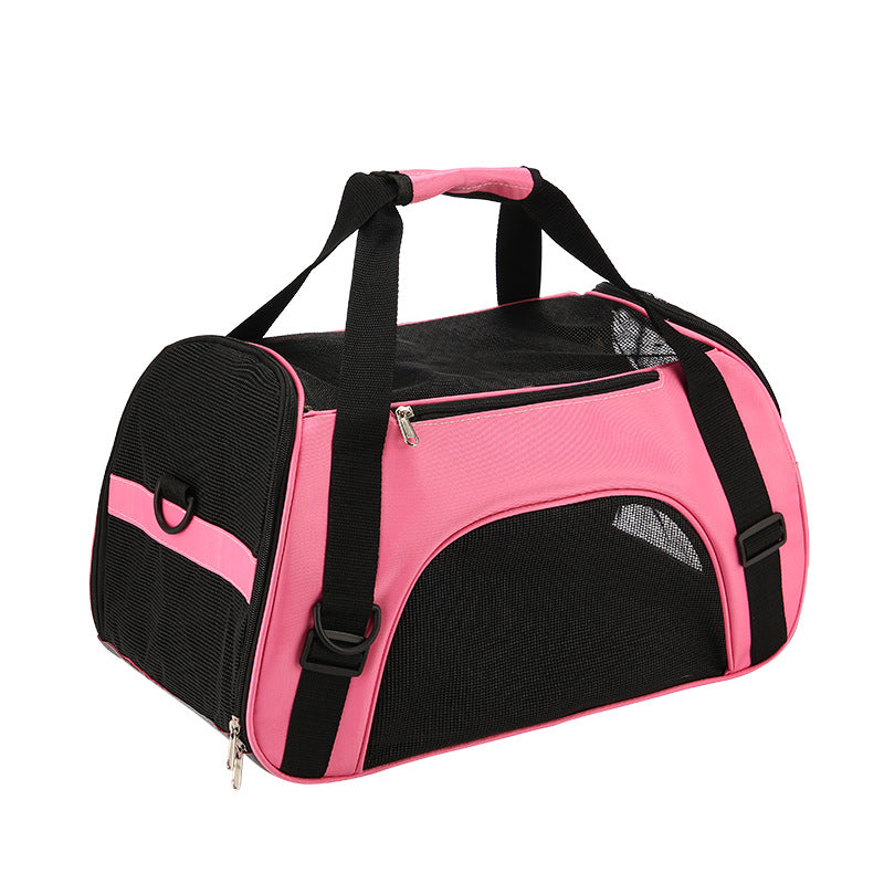 Portable pet travel bag, pet backpack, cat and dog travel bag, crossbody pet bag, foldable bag