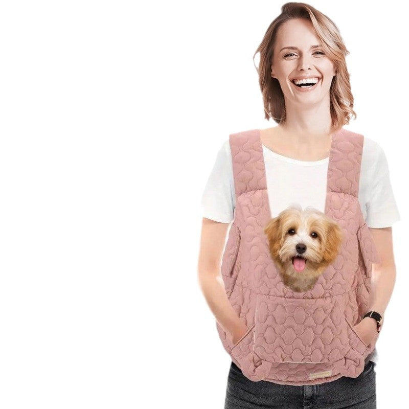 New portable pet chest bag oversized dog bag cat bag soft breathable Bichon bag travel bag pet bag