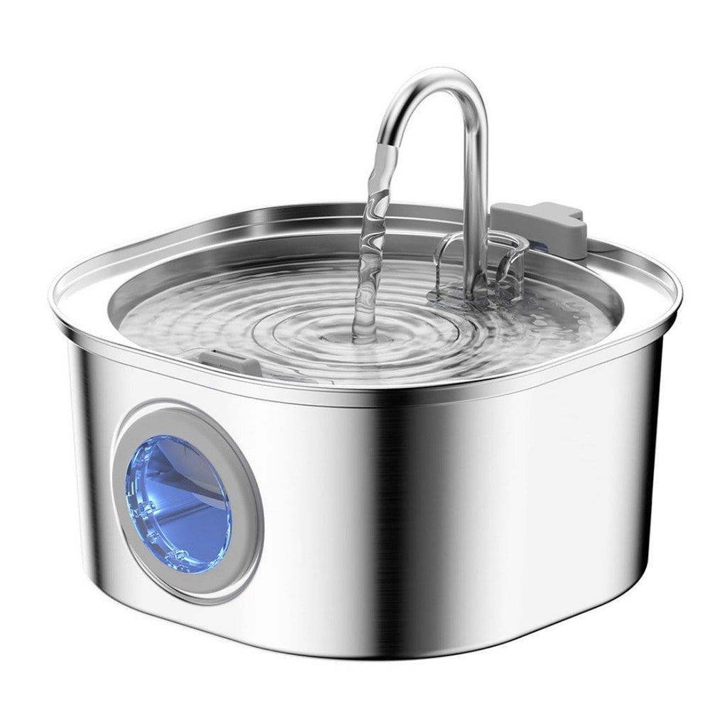 Source factory stainless steel pet smart water dispenser automatic circulation water 3.2L large capacity cat and dog water feeder