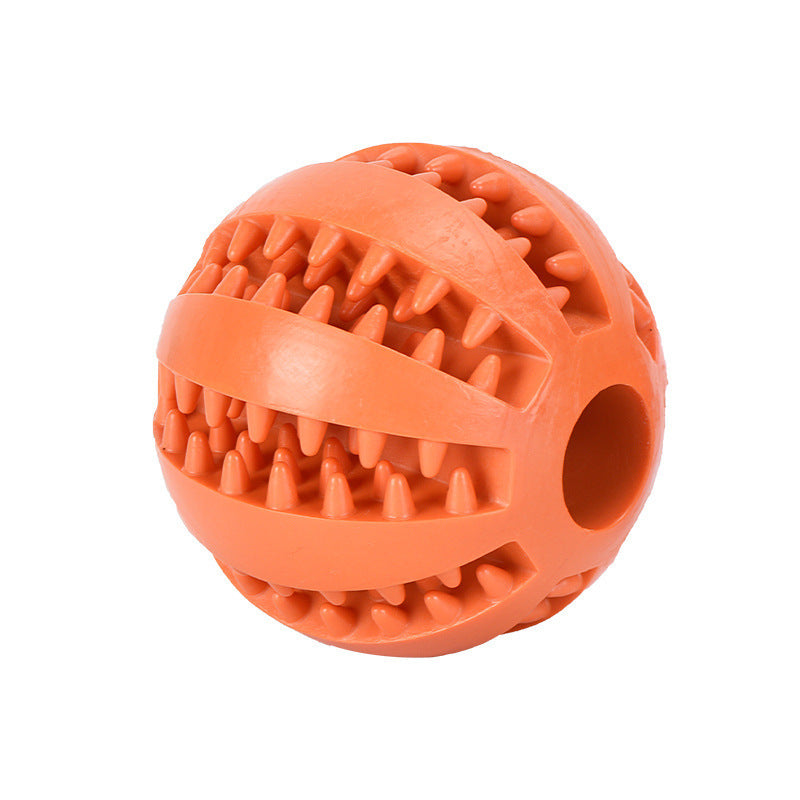 Pet chew-resistant teething toy ball rubber elastic ball Border Collie toy to amuse dogs interactive self-entertainment and relieve boredom leaking food ball