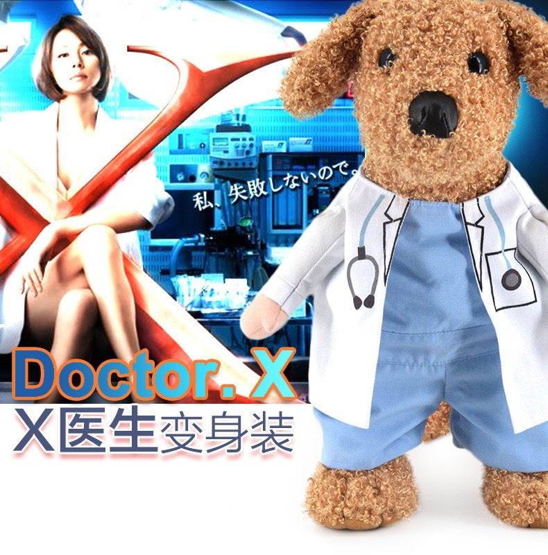 Funny dog and cat clothes, funny knife-holding Samoyed cute Bichon creative pet Teddy French bulldog spoof