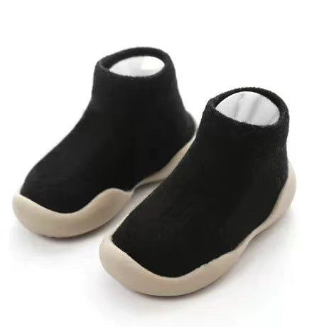 Children's socks shoes spring and autumn baby toddler shoes socks cartoon boy baby floor shoes girl baby waterproof non-slip mid-tube socks shoes