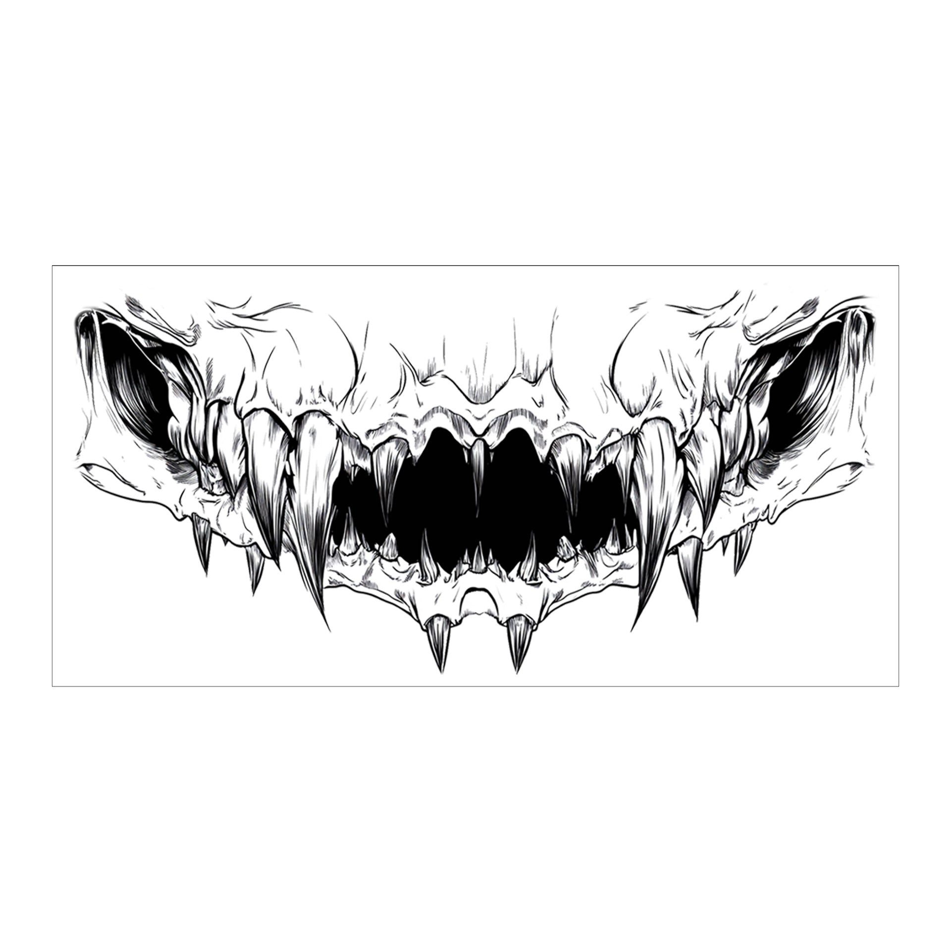 New foreign trade Halloween mouth tattoo stickers party horror makeup horror funny lip makeup DIY mouth stickers