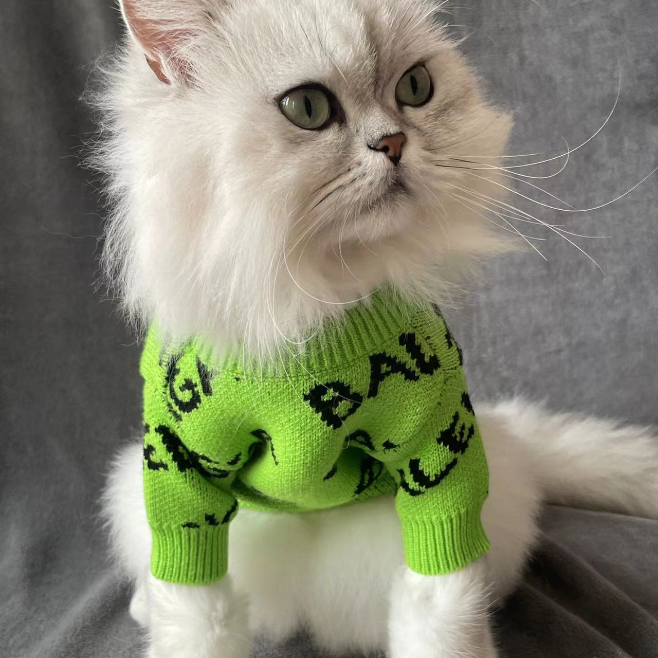 Autumn and winter trendy new knitted pet sweaters cross-border hot-selling cats and dogs warm and comfortable clothes Teddy clothing