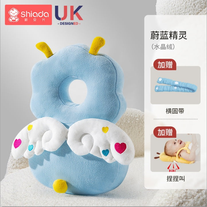 Baby anti-fall pillow baby head protection anti-fall hat cartoon children's toddler pillow anti-collision artifact breathable protective pad