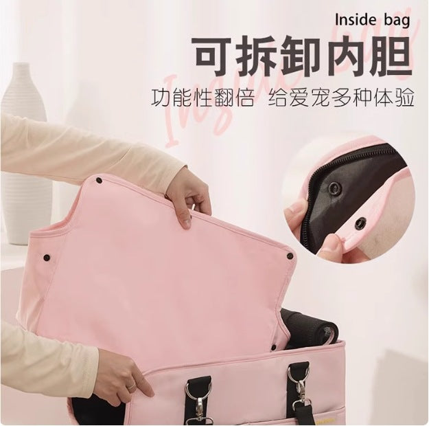 Large Capacity Pet Bag Cat Bag Dog Bag Car Pet Bag Single Shoulder Dog Bag Messenger Pet Bag Handheld Cat Bag