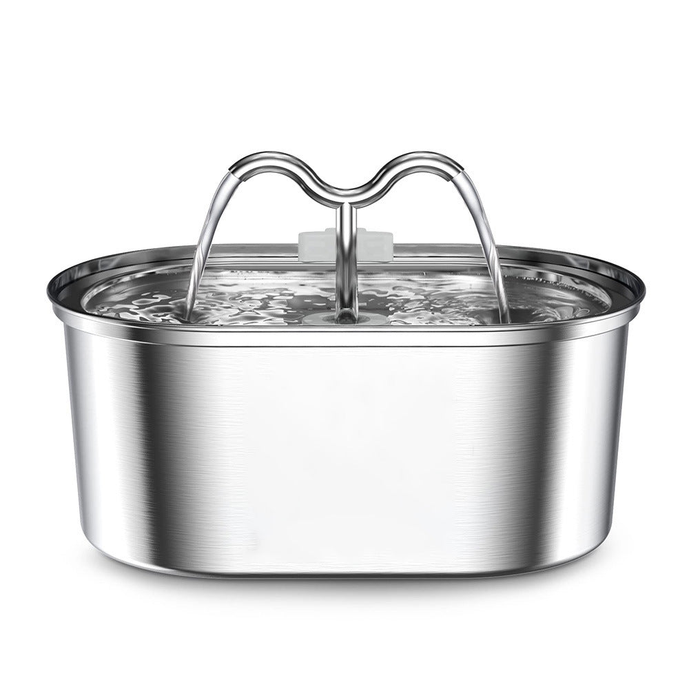 Source factory stainless steel pet smart water dispenser automatic circulation water 3.2L large capacity cat and dog water feeder