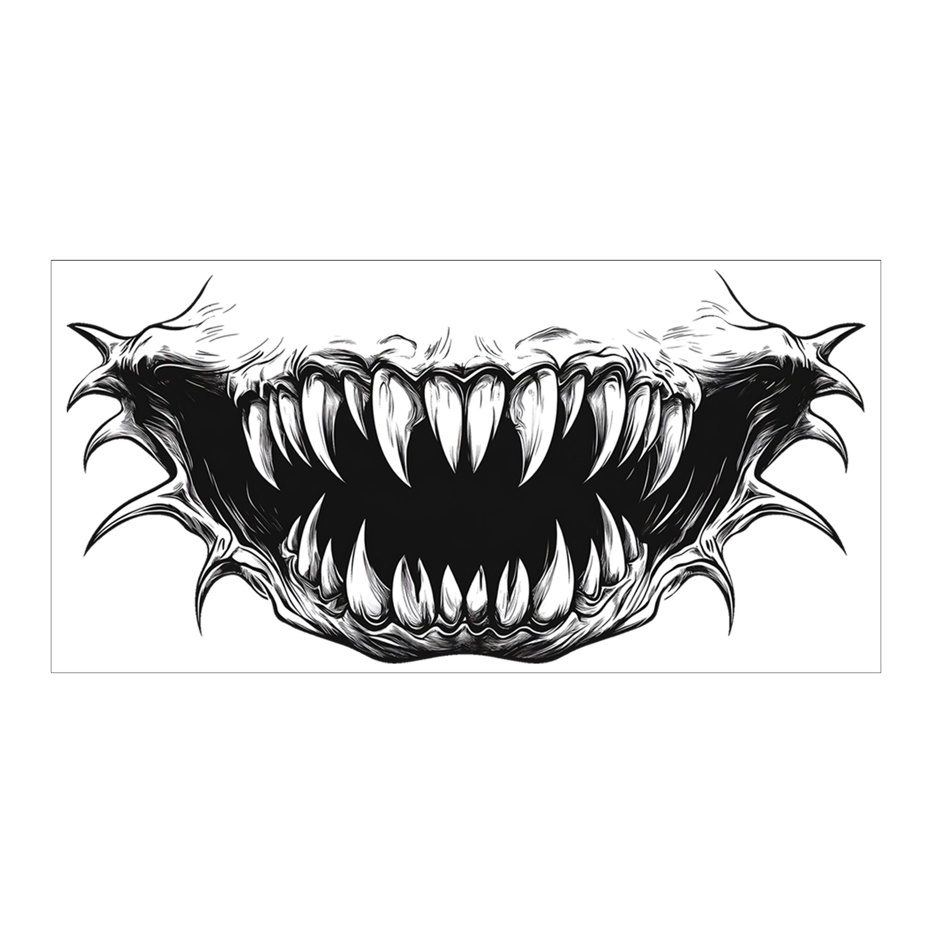 New foreign trade Halloween mouth tattoo stickers party horror makeup horror funny lip makeup DIY mouth stickers