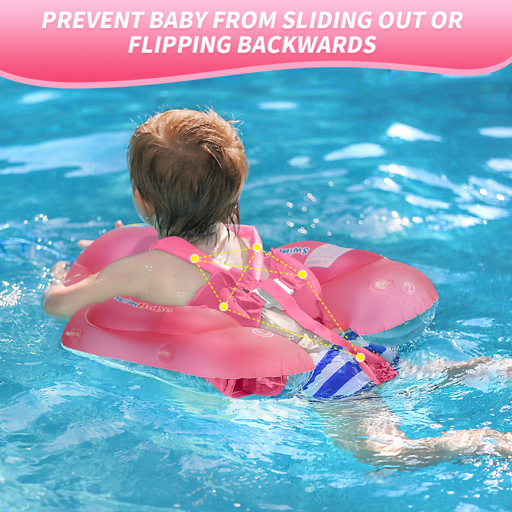 Swimbobo baby swimming ring prone ring pink children's swimming ring underarm ring outdoor sun protection cross-border