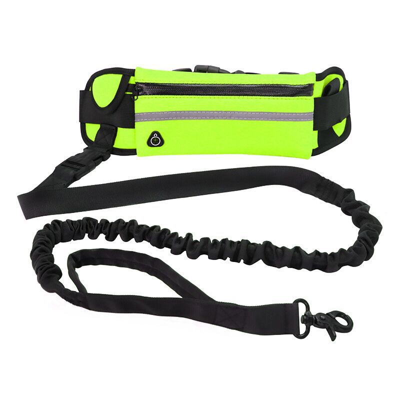 Sports outdoor running waist bag set pet leash dog leash walking dog leash set