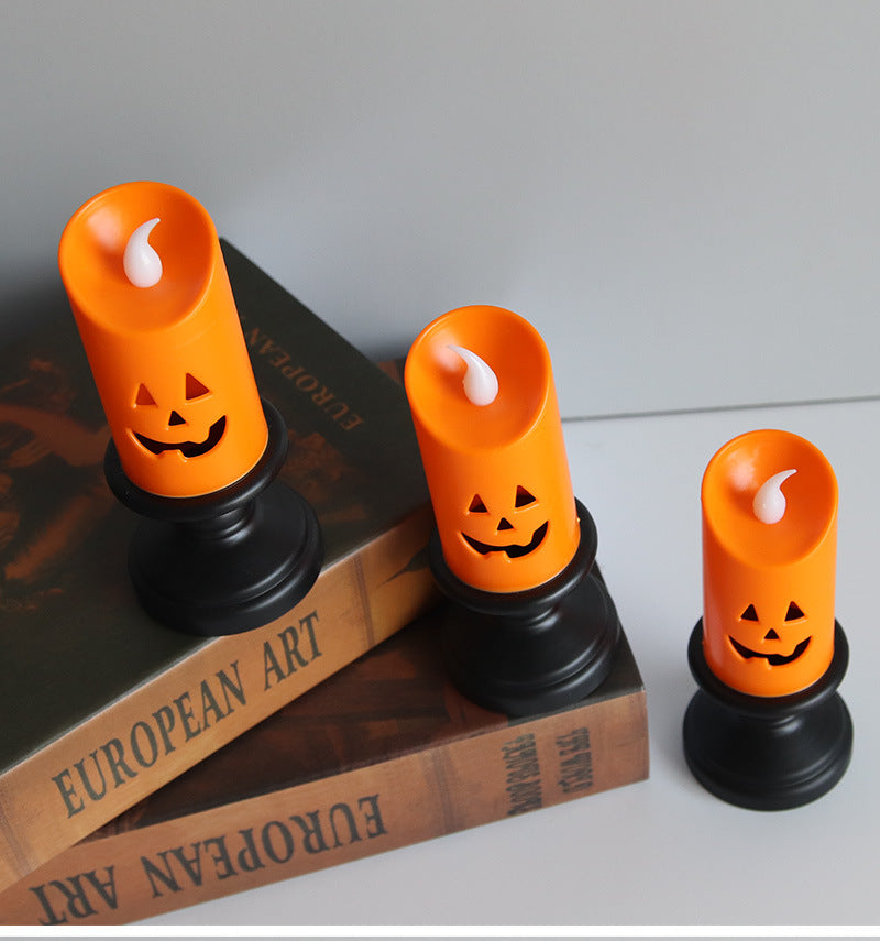 Halloween candle light LED colorful candlestick table top decoration venue decoration props Halloween decoration pumpkin lantern