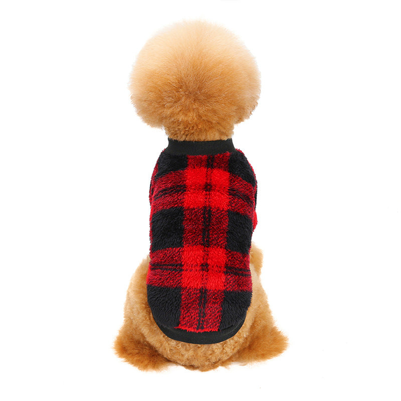 New autumn and winter dog clothes pet clothes super stretch fleece love cute French bulldog Teddy dog clothes